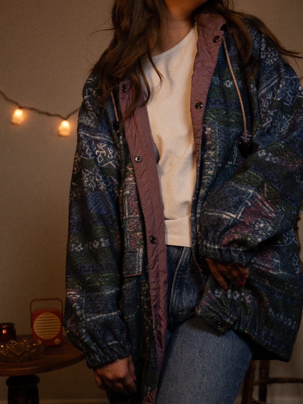 VINTAGE Coat Reversible 90s Jacket